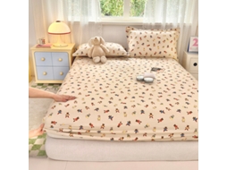 Capa de Colchão, Lençol de Baixo Estampado em Puro Algodão, Ideal para Quarto Infantil, Tema Festa Feliz, 90x200cm PANOONA