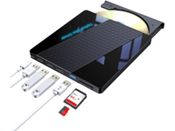 Leitor externo CZHHMART USB 3.0 e Tipo C, compatível com Windows 10/8/7/xp/linux | CZHHMART