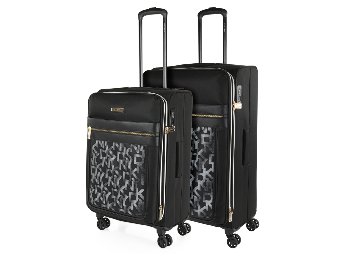 DKNY DKNY-624 After Hours Impressão Do Logotipo Preto 47X79X30 Cm 95L Conjunto de Malas Semi-Rígidas DKNY Eva 47X79X30 Cm 95L