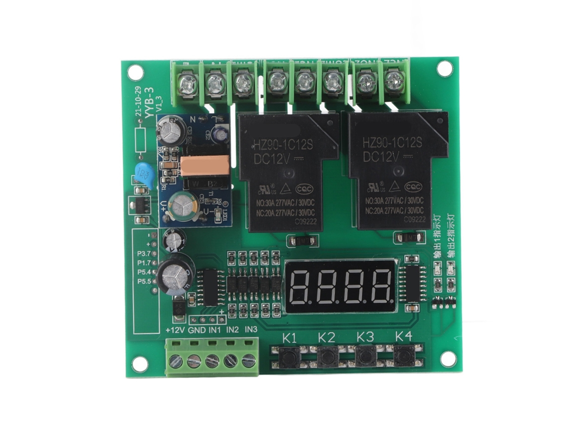 Placa De Controle Do Motor 220v Com Reversão E Atraso, Módulo De Ciclo De Temporização Com Dois Relés