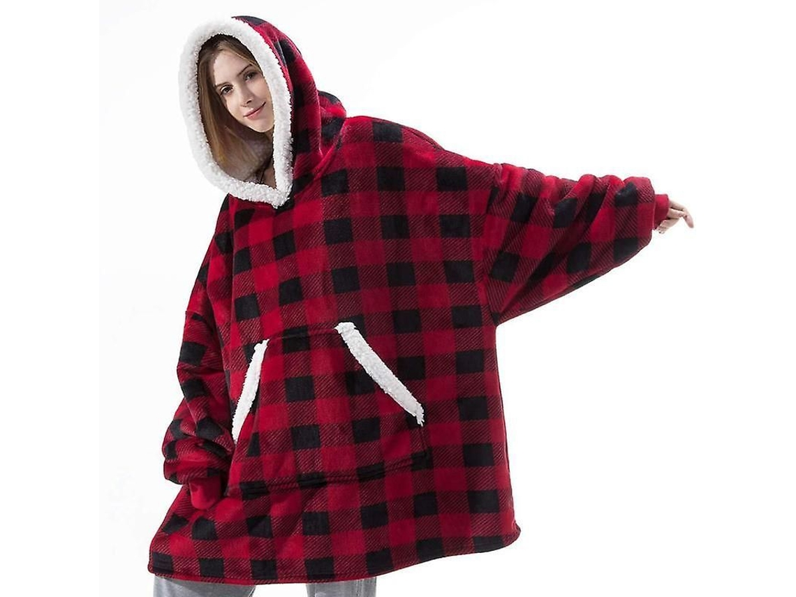 2026 jaqueta com Capuz Macia e Quente para Inverno, Moletom Oversize Reversível com Bolso Grande, Tamanho Único