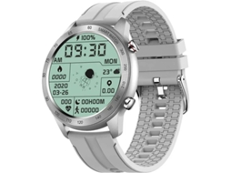 Smartwatch Masculino Redondo Ip68 À Prova Dágua Com Monitor De Freqüência Cardíaca Pedômetro Vestível Para Ios/android Bestvite (prata)