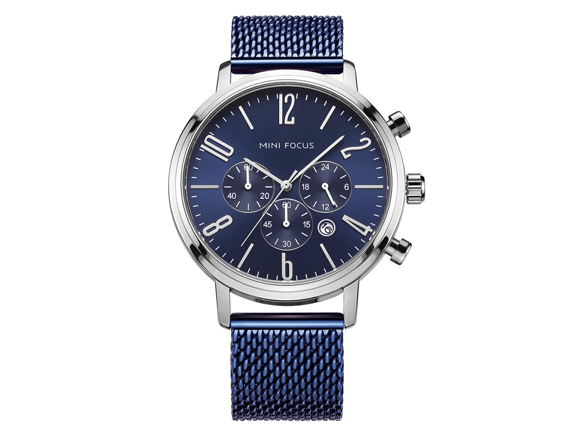 Reloj Hombre Metal Impermeable De Moda Con Correa Ajustable Mini Focus