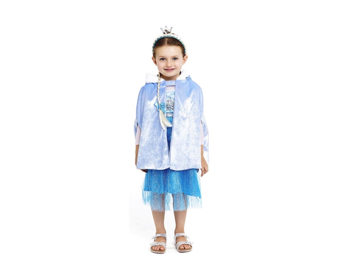 Capa de princesa com capuz infantil