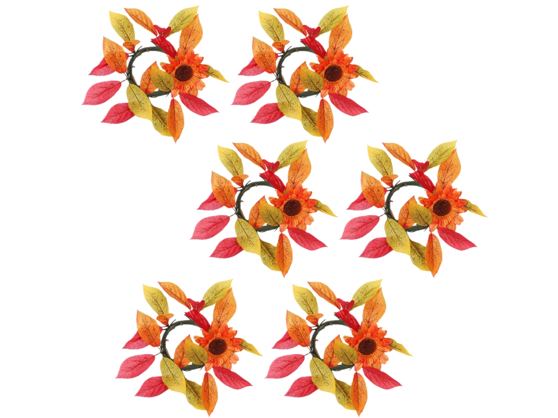 Pack de 6 Castiçais de Girassol Sem Luz para Decoração Elegante LAXISCREED