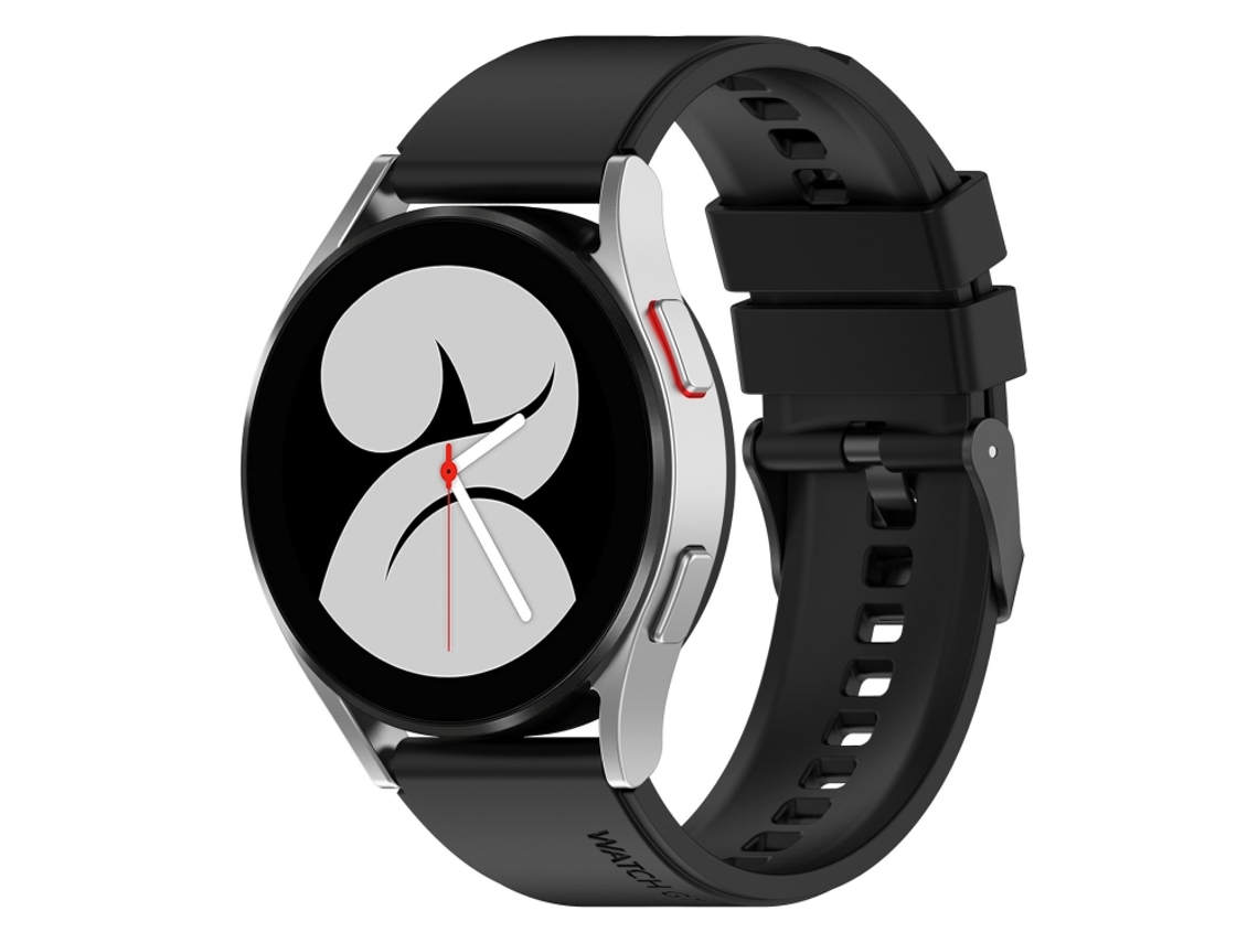 Bracelete para Samsung Galaxy Watch 5 Pro silicone preto com fivela step (20mm) laranja XIAOMOYU (45mm)