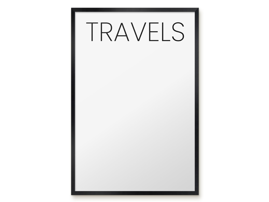 Quadro magnético de parede para viagens, ideal para o quarto, Espelharte (40x60 cm)