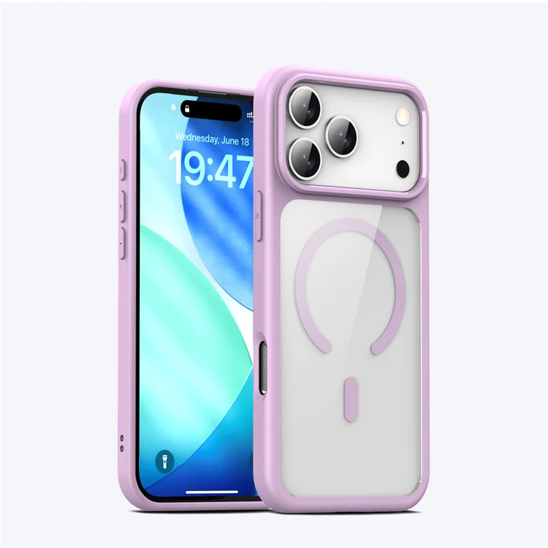 (roxo Claro, Iphone Air) Capa Rígida À Prova De Choque Para Iphone Air, Compatível Com Carregamento Sem Fio Magnético, Capa Protetora.