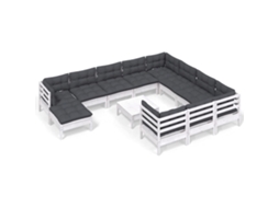 Garden Lounge Set, Garden Lounge Sets Vidaxl Branco Madeira De Pinho (n/a)
