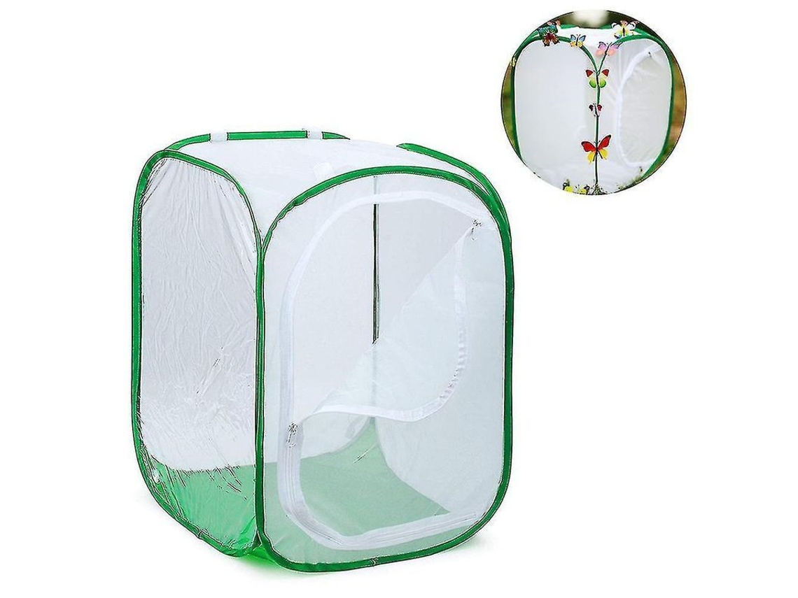 Jaula De Hábitat Para Mariposas Plegable, Malla 40x60cm, Material Poliéster Y Alambre De Acero, Abrealable Con Cremallera