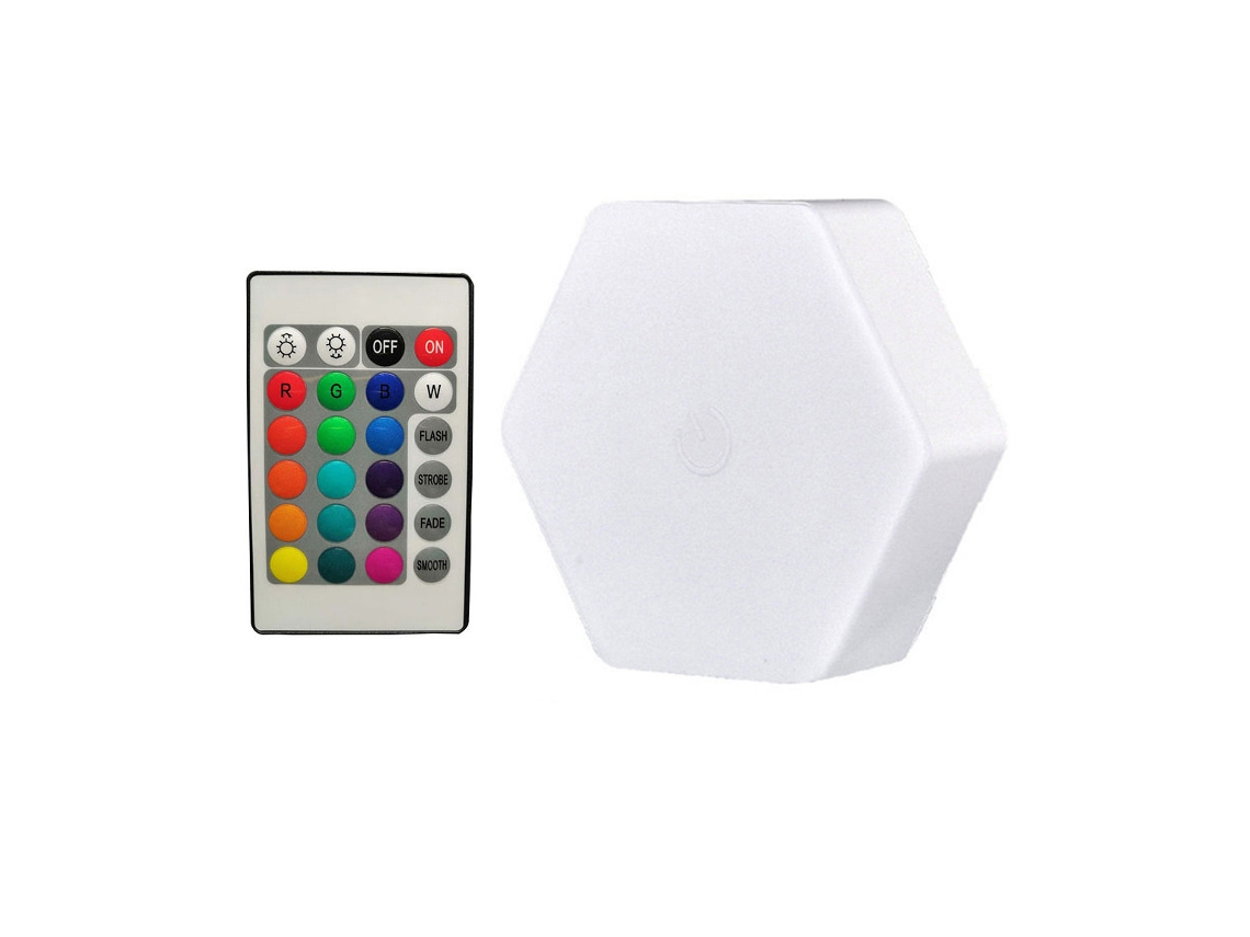 Luz Noturna Colorida Inteligente com Controle Remoto e Rgb, Recarregável e Sensível Ao Toque BRILVIBERA