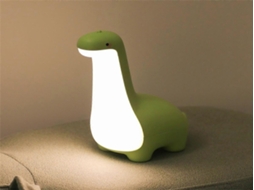 Abajur infantil Lurelia em formato de dinossauro com carregamento USB, 6 horas, 120 horas e 3 horas de autonomia para bebês e crianças.