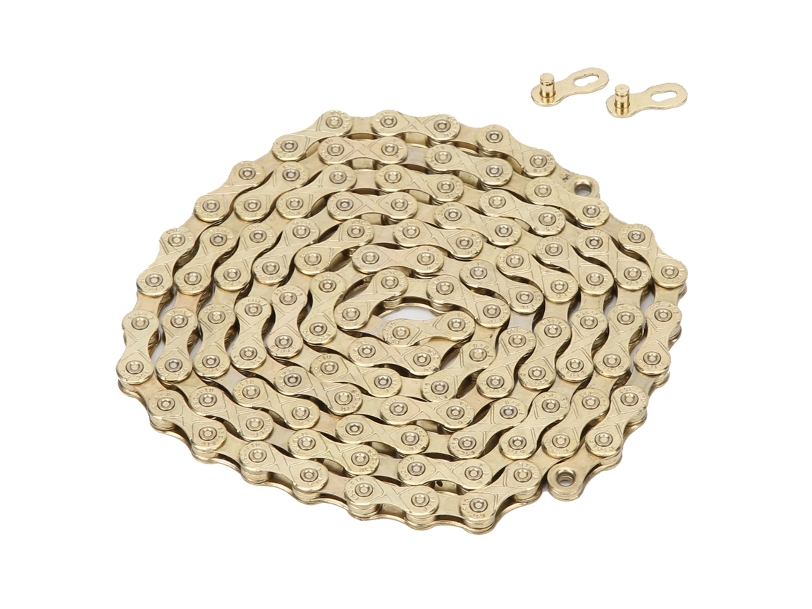 Corrente de Bicicleta de Aço, 10 Marchas, para Mountain, Road Bike, Pasta Dobrável, Acessórios de Bicicleta, Ouro S/MARCA