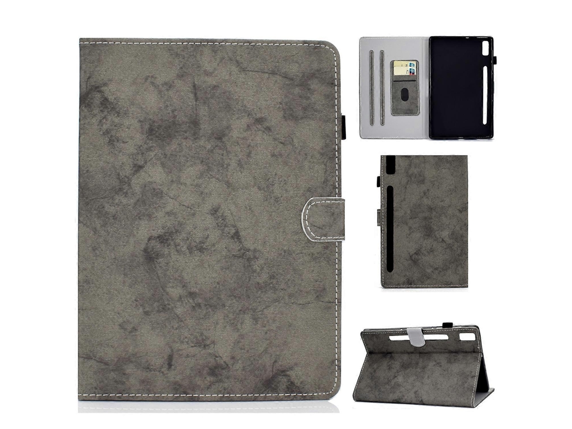 Capa Protetora Para Tablet Lenovo Tab P11 Pro Gen 2 Com Textura De Tecido E Estilo Mármore Em Pu