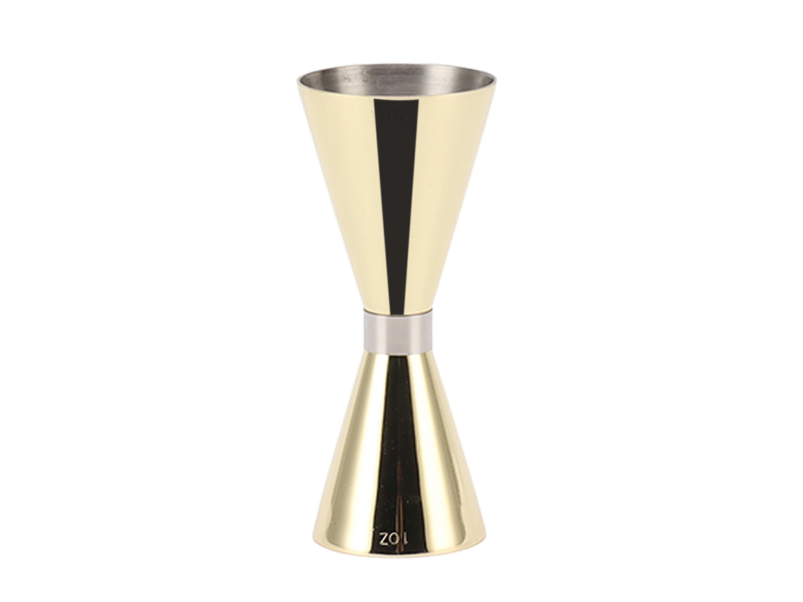Medidor de Coquetel de Aço Inoxidável 304 Duas Pontas com Escala | S/MARCA