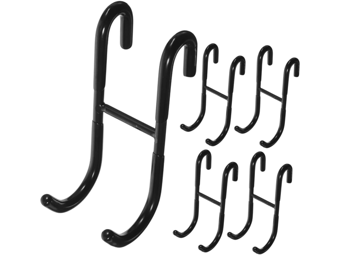 Suporte Para Toalhas De Banheiro Em Aço Inoxidável Preto, Com Duas Camadas, Sem Necessidade De Furar, Design Simples E