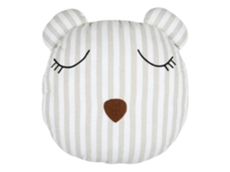 Coussin Listrado Em Forma De Urso Natural 35x35 Cm