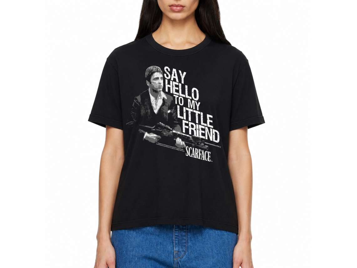 Rockinstone Scarface Movie Little Buddy Black Adult T-shirt Size:m
