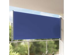 Vidaxl Toldo Lateral Retrátil Para Pátio 160x300 Cm Azul