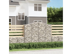 Vidaxl Cestos Gabião Arqueados 3pcs 200x50x160/180cm Ferro Galvanizado