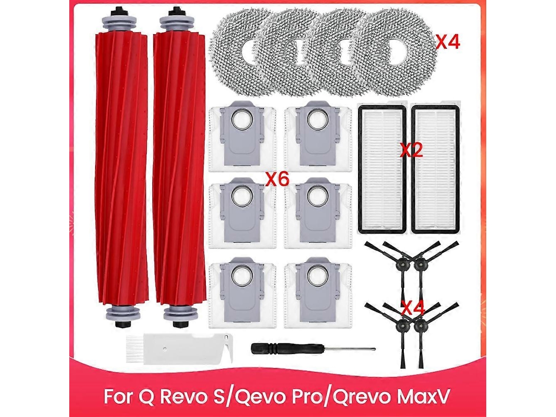 Peças De Reposição Para Aspirador Robô Q Revo S, Qevo Pro E Qrevo Maxv: Kit De Acessórios Com Escova, Filtro E Sacos Para Esfregão._ozo