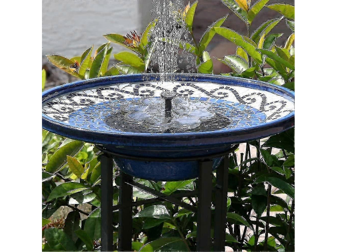 rmfonte Solar Para Banho De Pássaros, 1,5 W, Decoração De Jardim Externo Para Mini Lago
