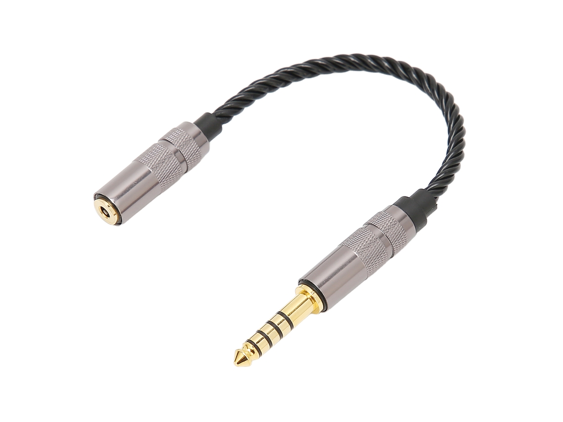 Adaptador Mali de Cabo Balanceado 4.4mm Macho para 2.5mm Fêmea, Ouro, Cobre, Sem Oxigênio