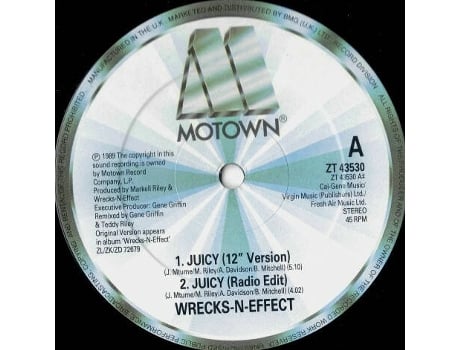 Juicy, Wrecks N Effect | Media Condition Very Good Plus | 1 X Vinyl 12, 45 Rpm, Stereo Motown (vg)