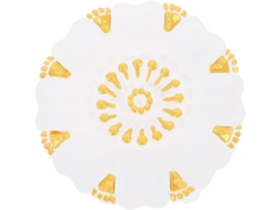 Luminária De Teto Redonda Em Ouro Branco, Estilo Europeu, Feita De Material Durável, Para Sala De Estar E Quarto