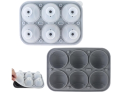 Forma De Gelo Em Formato De Beisebol Com 6 Cavidades, Silicone Flexível E Reutilizável.