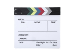 Lousa de Filme Clap Board para Decoração e Filmagem 30x27cm
