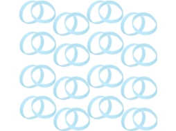 Pulseiras Esportivas De Silicone Luminosas Azul Claro, Pacote Com 40 Unidades, Elásticas, Resistentes À Água E Ao Suor