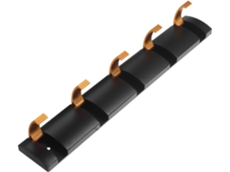 Cabideiro De Parede Wooneky, Sem Necessidade De Furar, 5 Ganchos Dobráveis Invisíveis, Metal Preto E Dourado, Ganchos