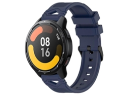 Pulseira De Silicone Preta Com Fivela Pontilhada Para Xiaomi Watch 22mm