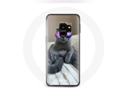 Capa para Samsung galaxy S9 plus Gato com óculos roxos