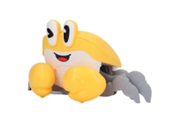 Primerox brinquedo Carangueijo Rastejante com Luz e Música para Bebê Aprendizagem Sensorial Amarelo