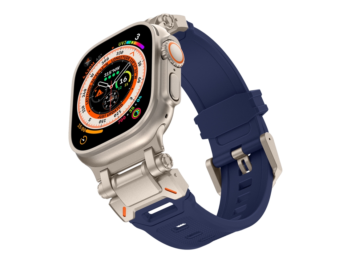 Bracelete universal para Apple Watch 42/44/45/49mm XIAOMOYU azul Titânio