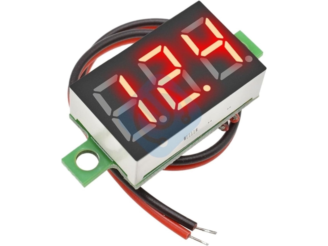 Conjunto De 10 Mini Voltímetros Digitais Led Com 2 Fios, 0,36