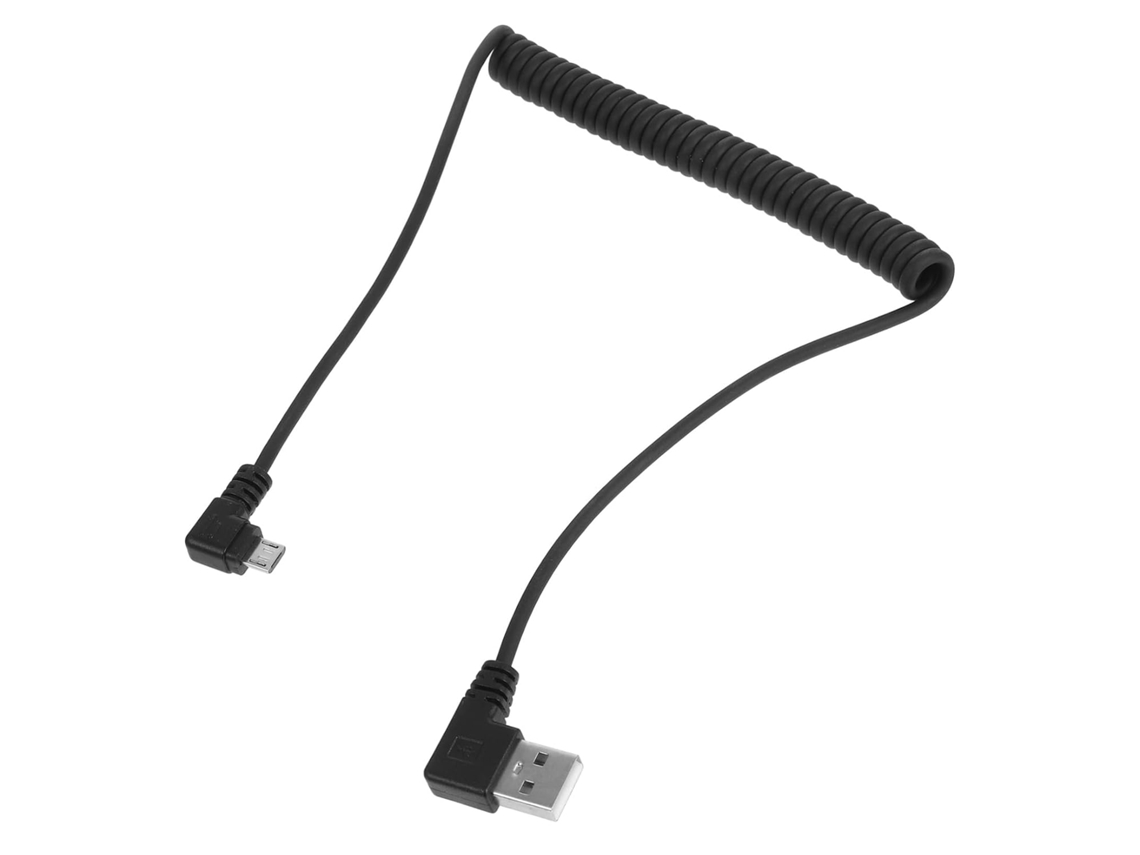 Cabo Usb Espiral Para Carregamento, Micro Flexível E Extensível,