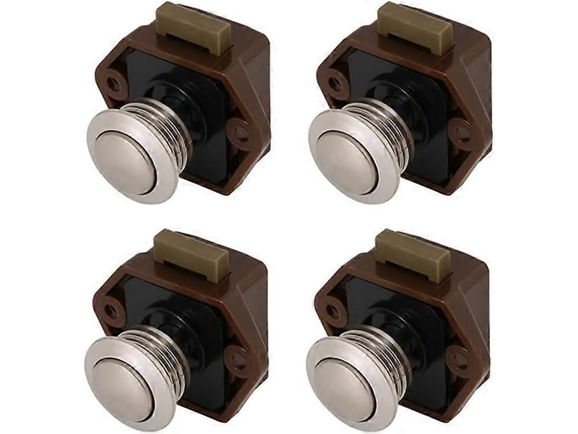 Kit Com 4 Travas De Pressão Para Gavetas E Armários, Sem Chave, Modelo Mini