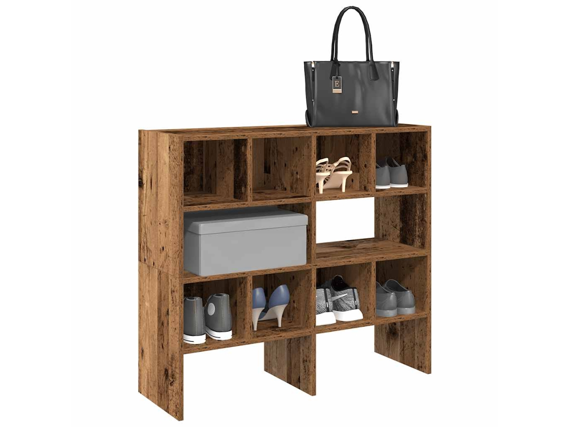 Vidaxl Sapateiras 2 Pcs Empilháveis 89,5x30x40 Cm Madeira Velha