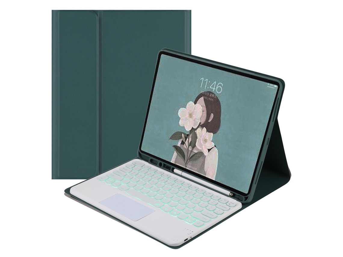 Lurelia Capa Com Teclado Bluetooth Para Samsung Tab S6 Lite 10.4 Com Retroiluminação