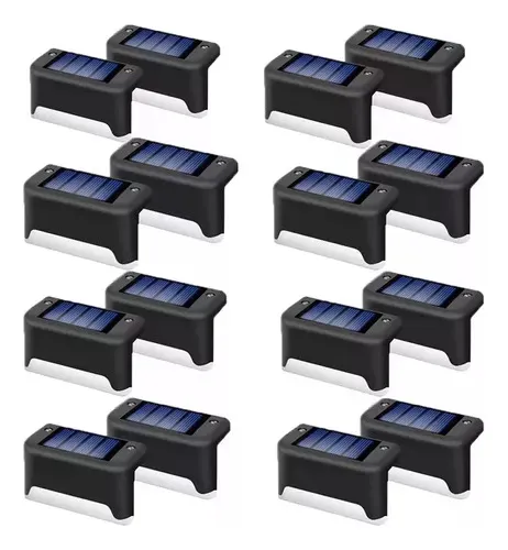 Novo Kit De 16 Luminária Solar De Parede, Luminária De Parede Para Escadavayotoy