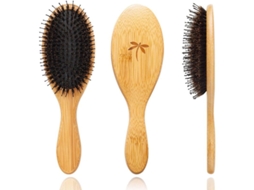 Pincel De Cerdas De Jabalí Para Mulheres E Homens, Escova Desembaraçadora Para Cabelo Seco, Grosso E Crespo