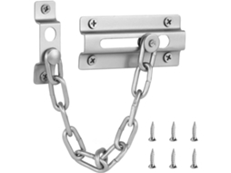 Corrente De Segurança Para Porta, Trava Antifurto Uso Interno E Externo, Limitador Abertura Cromado (prateado)