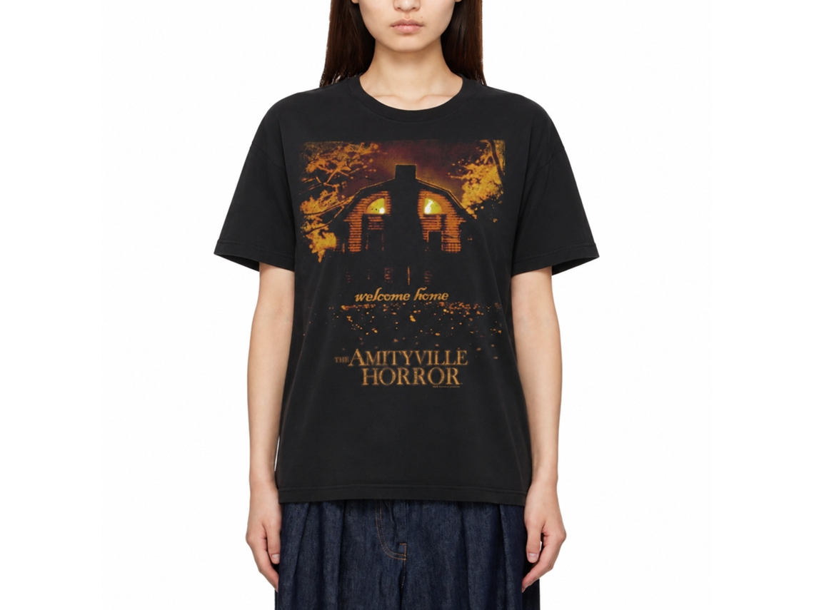 Rockinstone Amityville Horror Movie Welcome Home Black Adult T-shirt Size:s