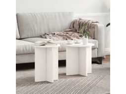 Vidaxl Mesa De Centro 2 Pcs Branco