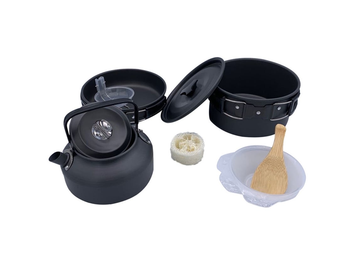 Conjunto de Panelas para Camping e Trekking Portátil