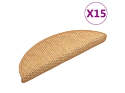 Vidaxl Tapetes Escada Adesivos Aspeto Sisal 15 Pcs Cor De Sisal
