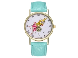 Reloj De Pulsera De Cuero Pu Unisex Con Dial Redondo Ajustable De Cuarzo (verde Menta)